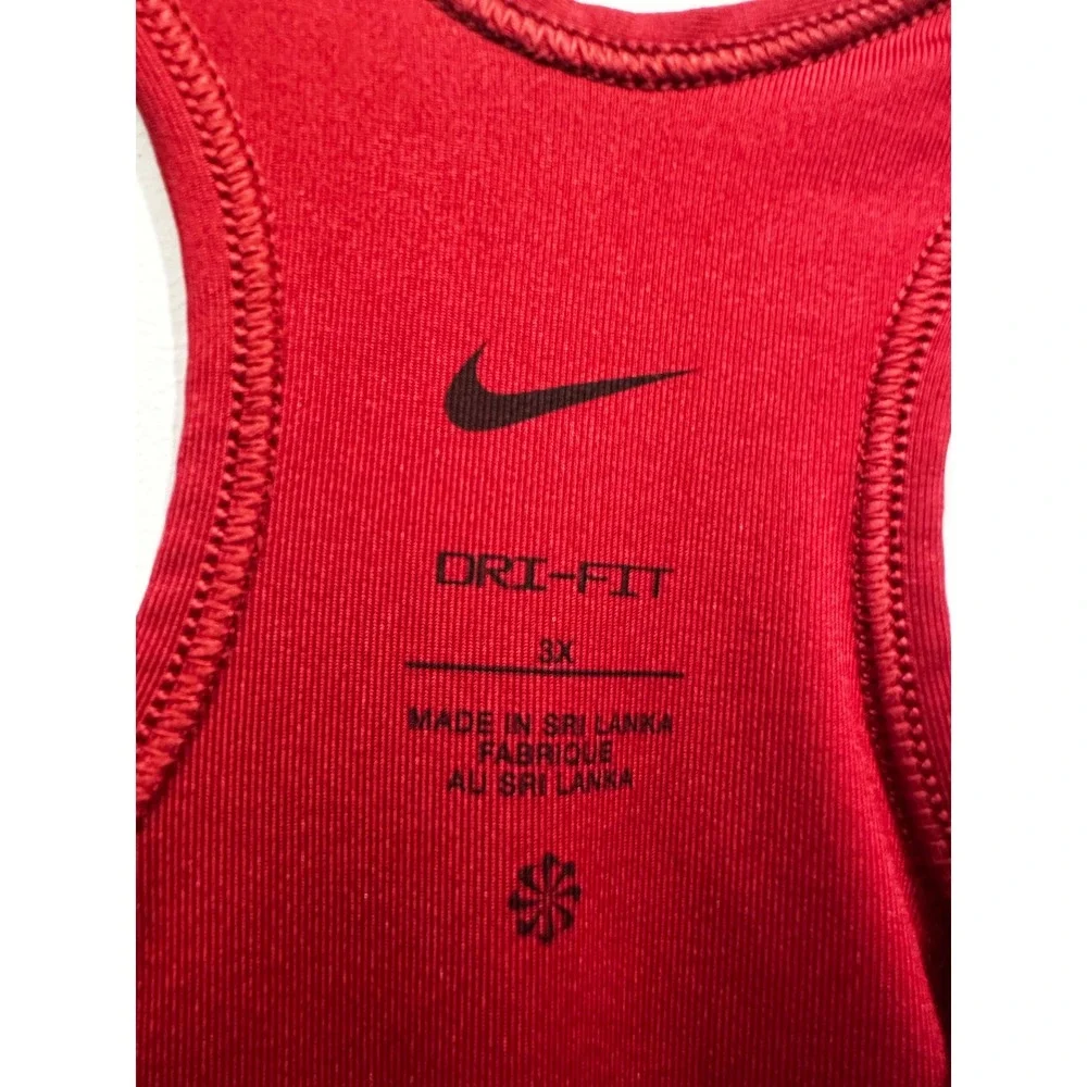 Nike Dri-FIT Swoosh Sports Bra Womens 3X Red Racerback Medium Support Gym Top